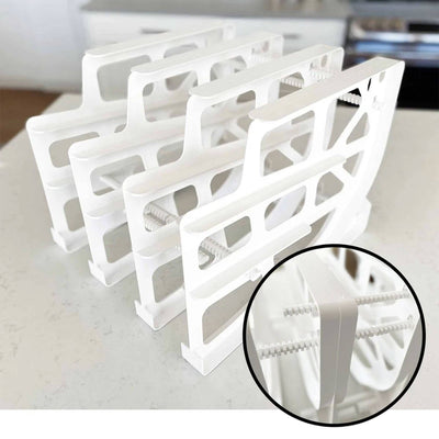 FIFO Countertop Can Tracker Holds 54 10 to 15 Oz Cans, USA Made, White (2 Pack) - VMInnovations
