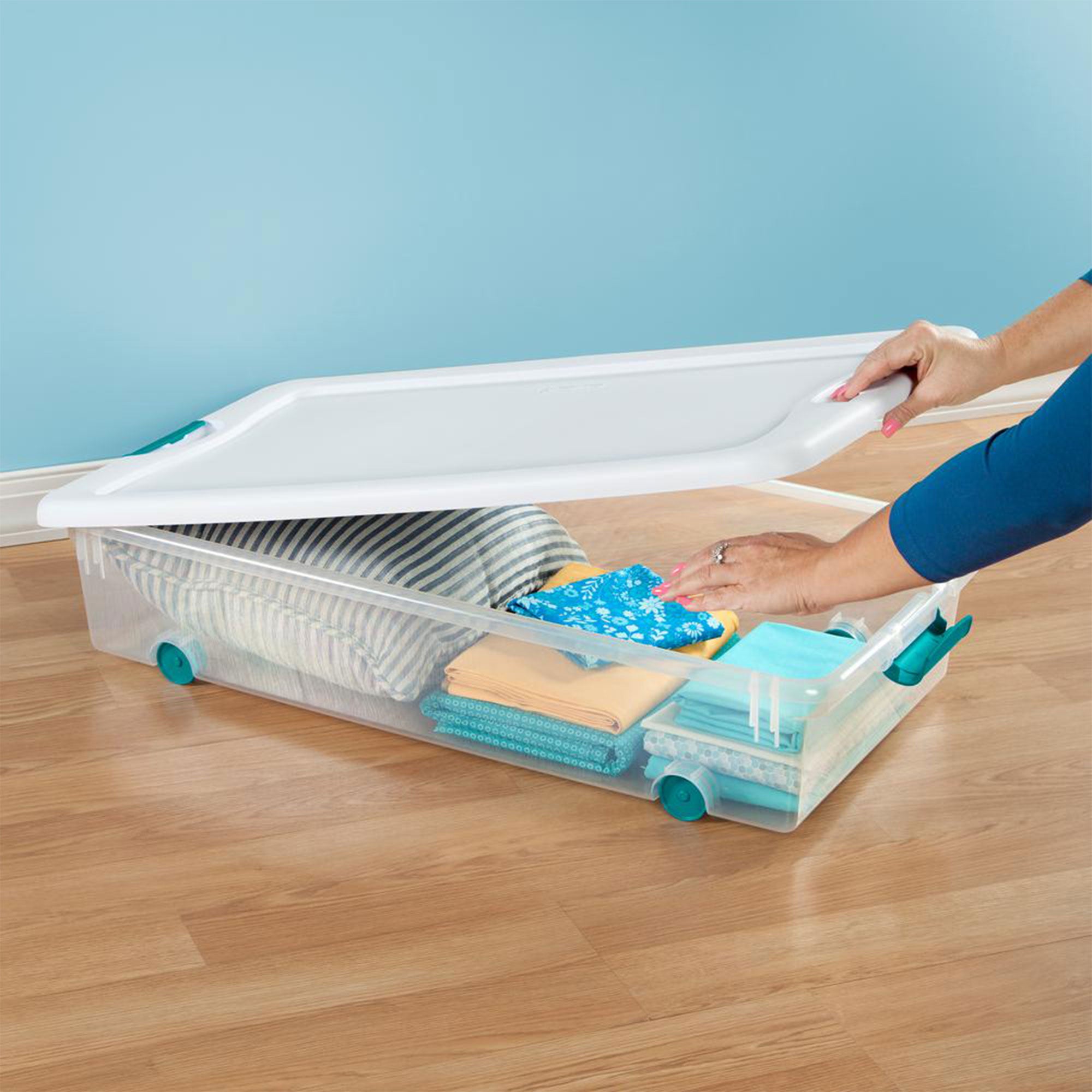Sterilite 4 Set of 56 Qt Wheeled Storage Bin & 6 Set of 18 Qt Storage Container