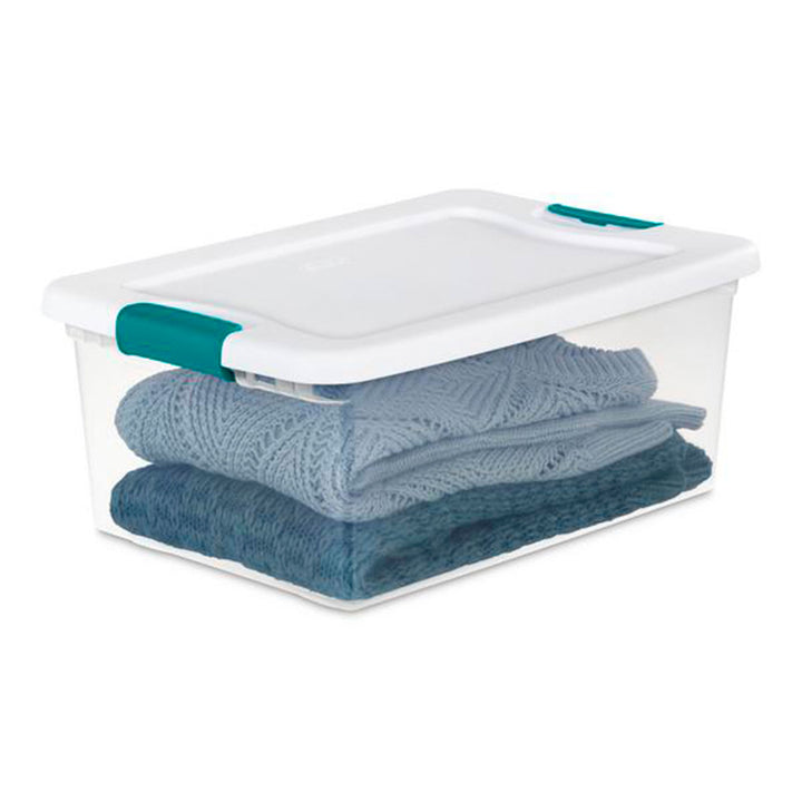 Sterilite 12 Pack 15-Qt & 6 Pack 25-Qt Stackable Clear Plastic Storage Bin w/Lid