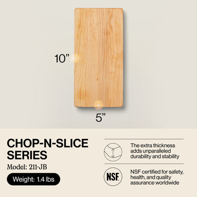 John Boos Maple Wood Cutting Board, 10" x 5" x 1" & 3 Piece Maintenance Set - VMInnovations