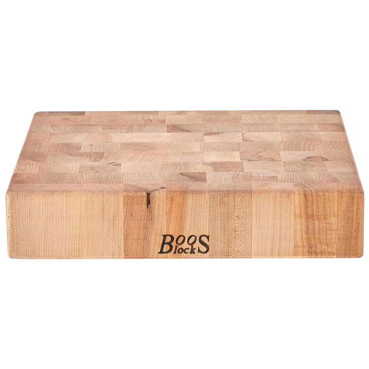 John Boos Medium Maple Wood End Grain Cutting Board, 15" x 15" x 3" (Open Box)