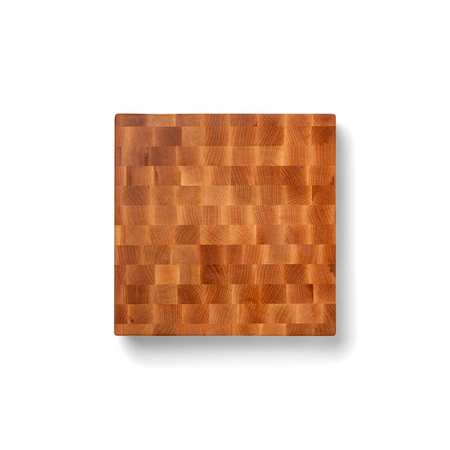 John Boos Medium Maple Wood End Grain Cutting Board for Kitchen, 15" x 15" x 3" - VMInnovations