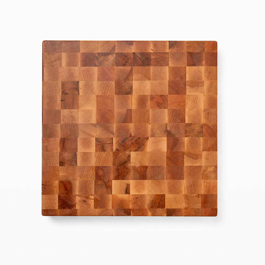 John Boos Small Maple Wood End Grain Cutting Board for Kitchen 18" x 18" x 2.25" - VMInnovations