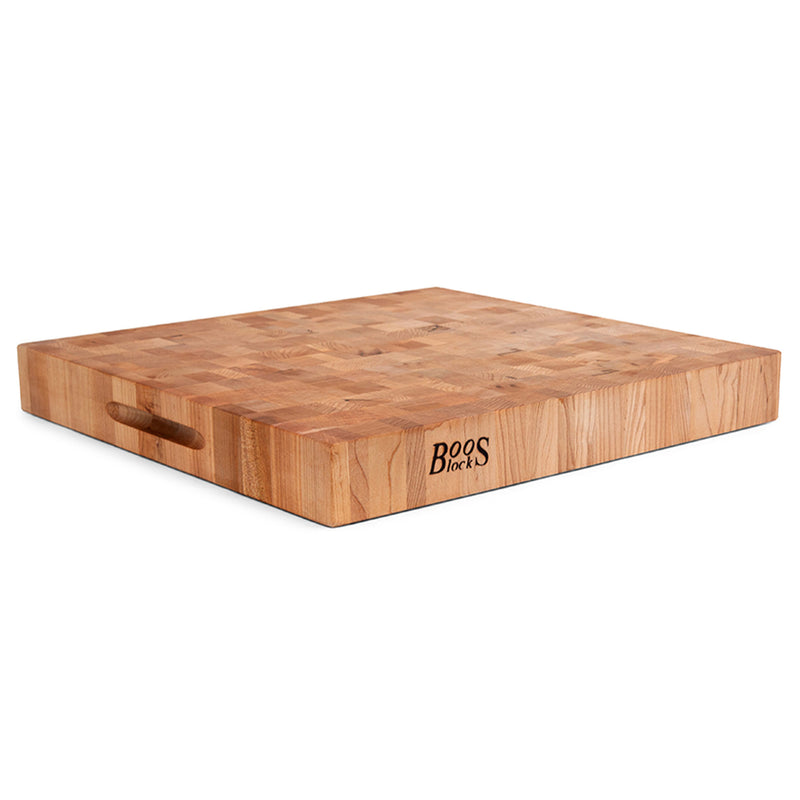 John Boos Small Maple Wood End Grain Cutting Board for Kitchen 18" x 18" x 2.25"