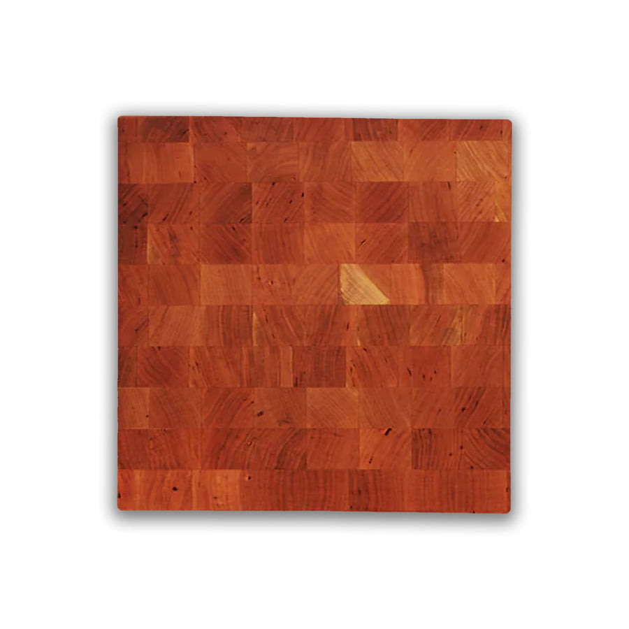 John Boos Small Cherry Wood End Grain Cutting Board for Kitchen, 14" x 14" x 3" - VMInnovations