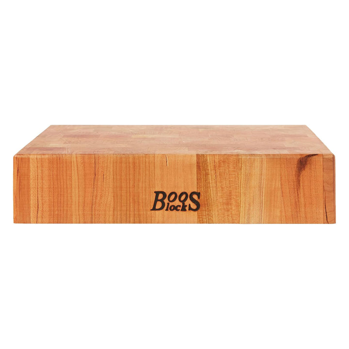 John Boos Small Cherry Wood End Grain Cutting Board for Kitchen, 14" x 14" x 3"