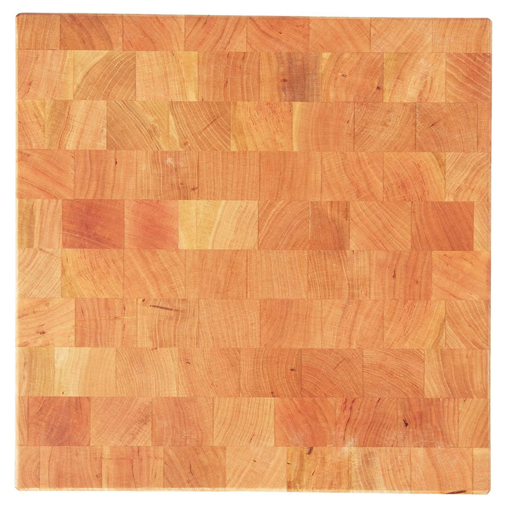 John Boos Small Cherry Wood End Grain Cutting Board for Kitchen, 14" x 14" x 3"