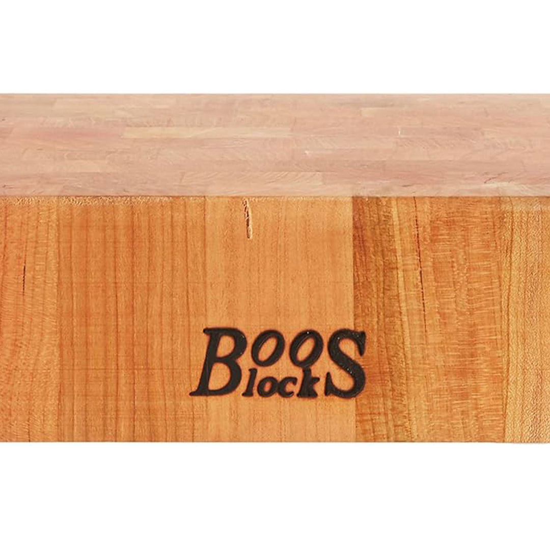 John Boos Small Cherry Wood End Grain Cutting Board for Kitchen, 14" x 14" x 3"