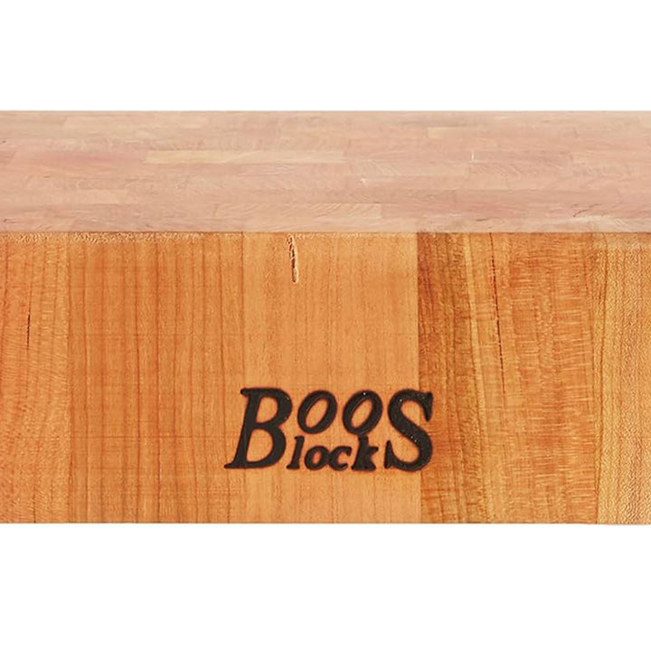 John Boos Small Cherry Wood End Grain Cutting Board for Kitchen, 14" x 14" x 3"
