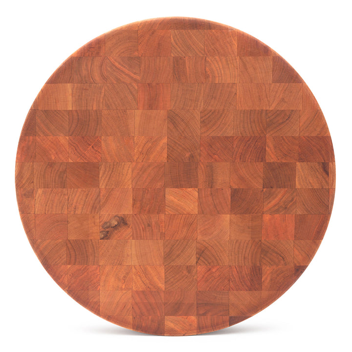 John Boos Cherry Wood End Grain Round Cutting Board for Kitchen, 18" x 18" x 3"