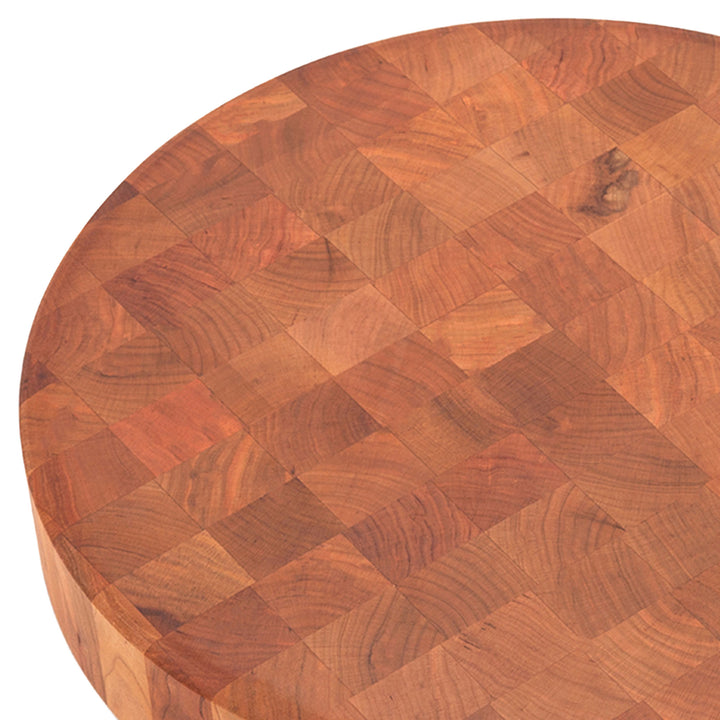 John Boos Cherry Wood End Grain Round Cutting Board for Kitchen, 18" x 18" x 3"