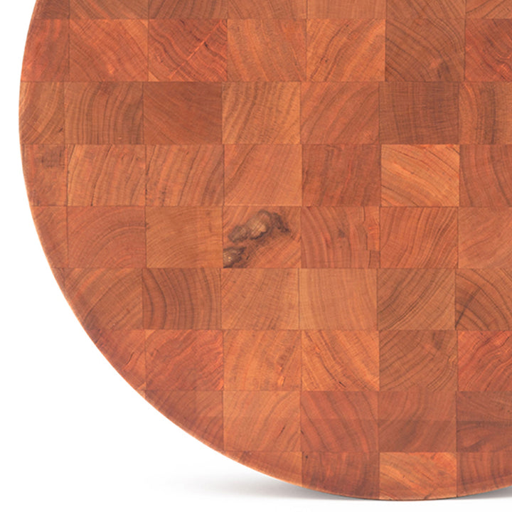 John Boos Cherry Wood End Grain Round Cutting Board for Kitchen, 18" x 18" x 3"