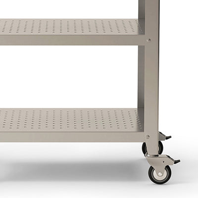 John Boos Cucina Culinarte Kitchen Cart with Removable Maple Wood Cutting Board