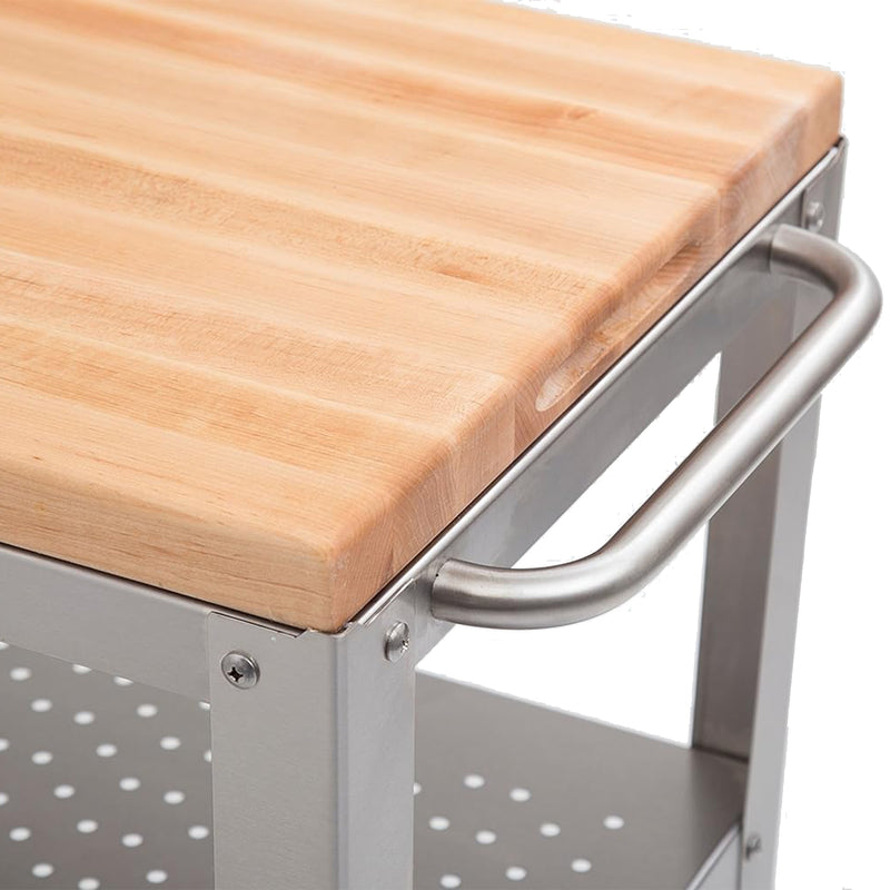John Boos Cucina Culinarte Cart w/Removable Chop Board for Kitchen, 30" x 18.13"