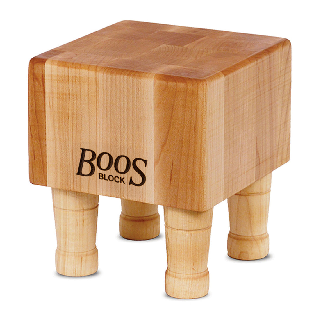 John Boos MC Series Square Wood Cutting Board with Feet, 6" x 6", Maple - VMInnovations
