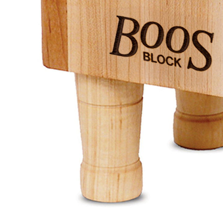 John Boos MC Series Square Wood Cutting Board with Feet, 6" x 6", Maple - VMInnovations