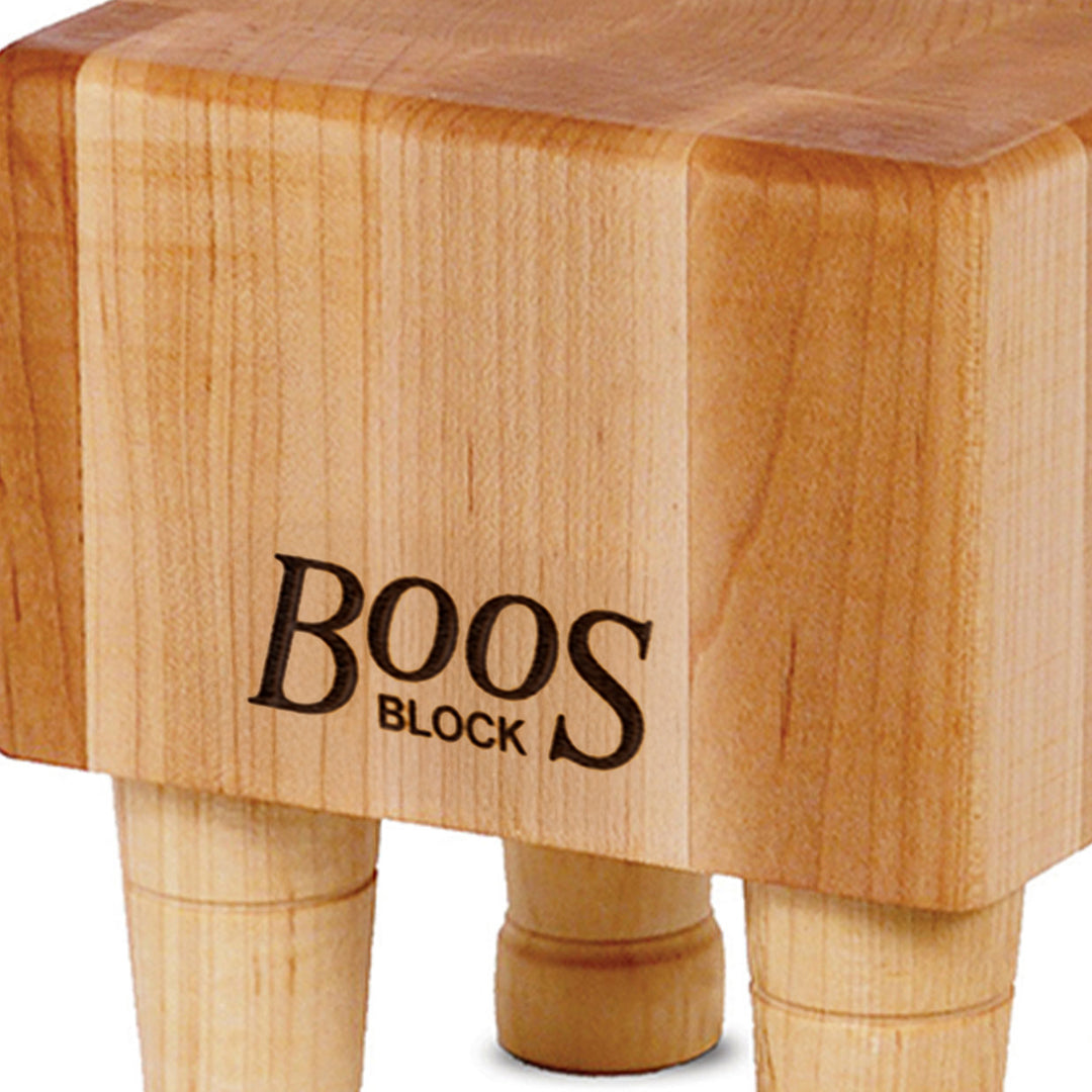 John Boos MC Series Square Wood Cutting Board with Feet, 6" x 6", Maple - VMInnovations