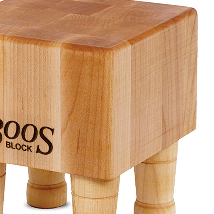 John Boos MC Series Square Wood Cutting Board with Feet, 6" x 6", Maple - VMInnovations