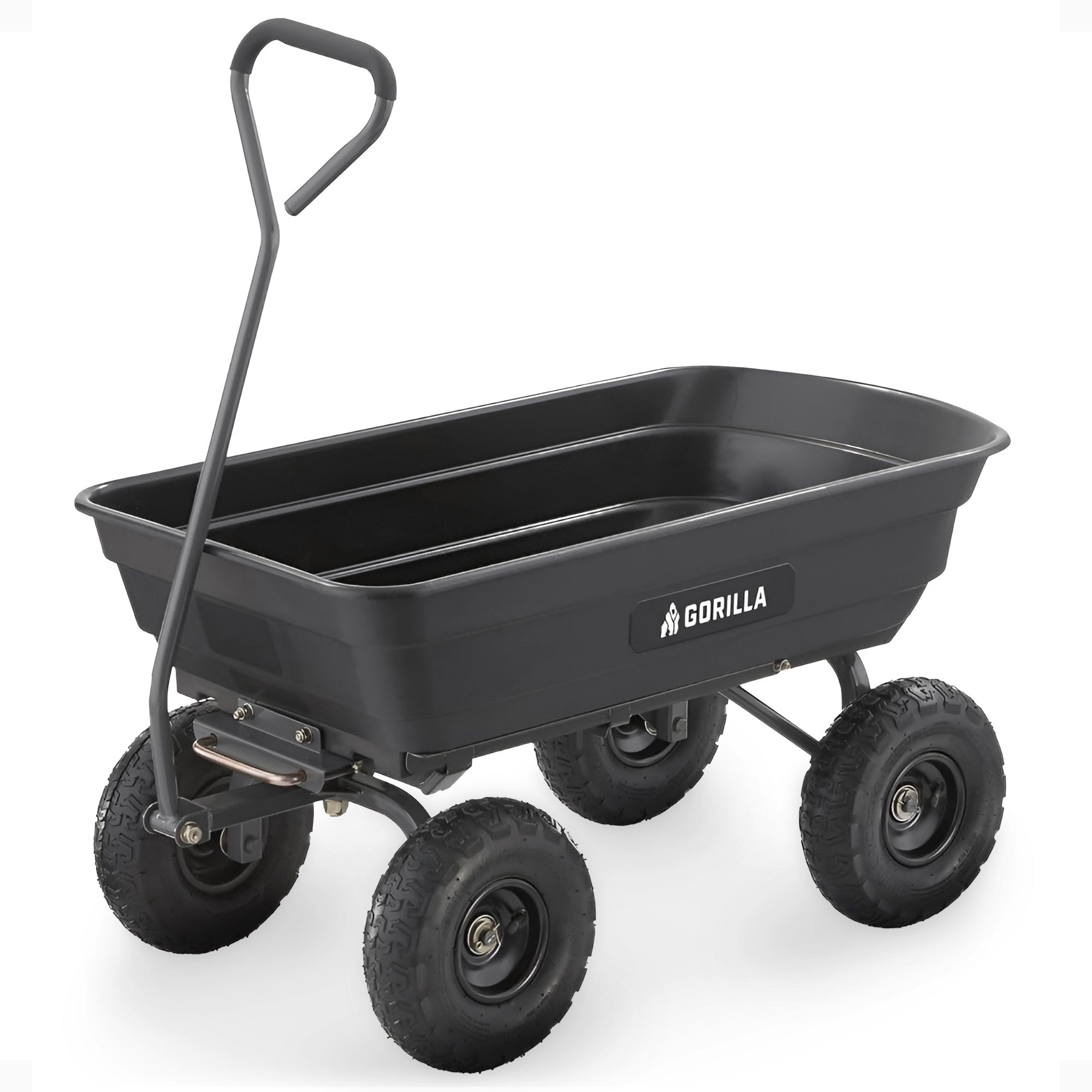 Gorilla Carts 600lbs Poly Garden Yard Rolling Haul Utility Dump Cart (Open Box) - VMInnovations