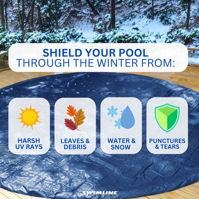 Swimline 15' Deluxe Round Above Ground Swimming Pool Winter Cover (Open Box) - VMInnovations