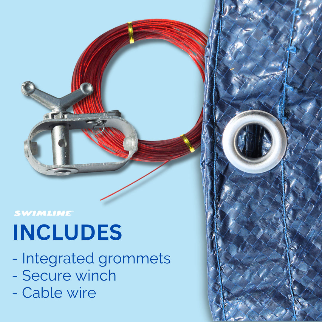 Swimline Hydrotools Super Guard Winter Cover for 12x24' Above Ground Oval Pools