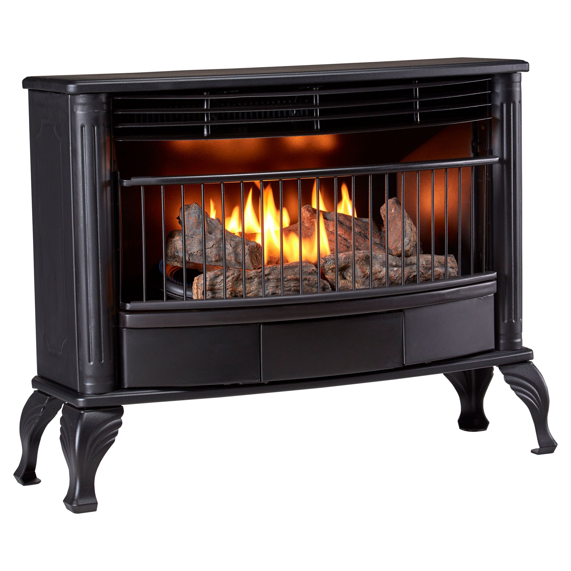 ProCom Ventless 25,000 BTU Fuel Fireplace Built In Thermostat Control (Open Box) - VMInnovations