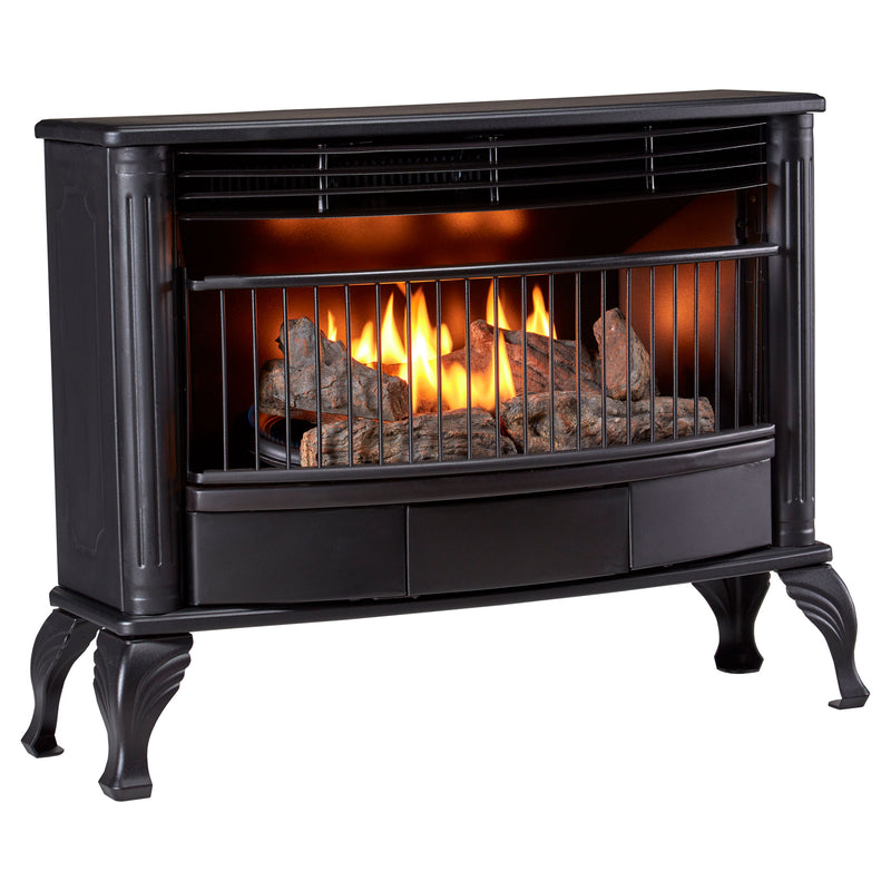 ProCom Ventless 25,000 BTU Dual Fuel Fireplace with Built In Thermostat Control