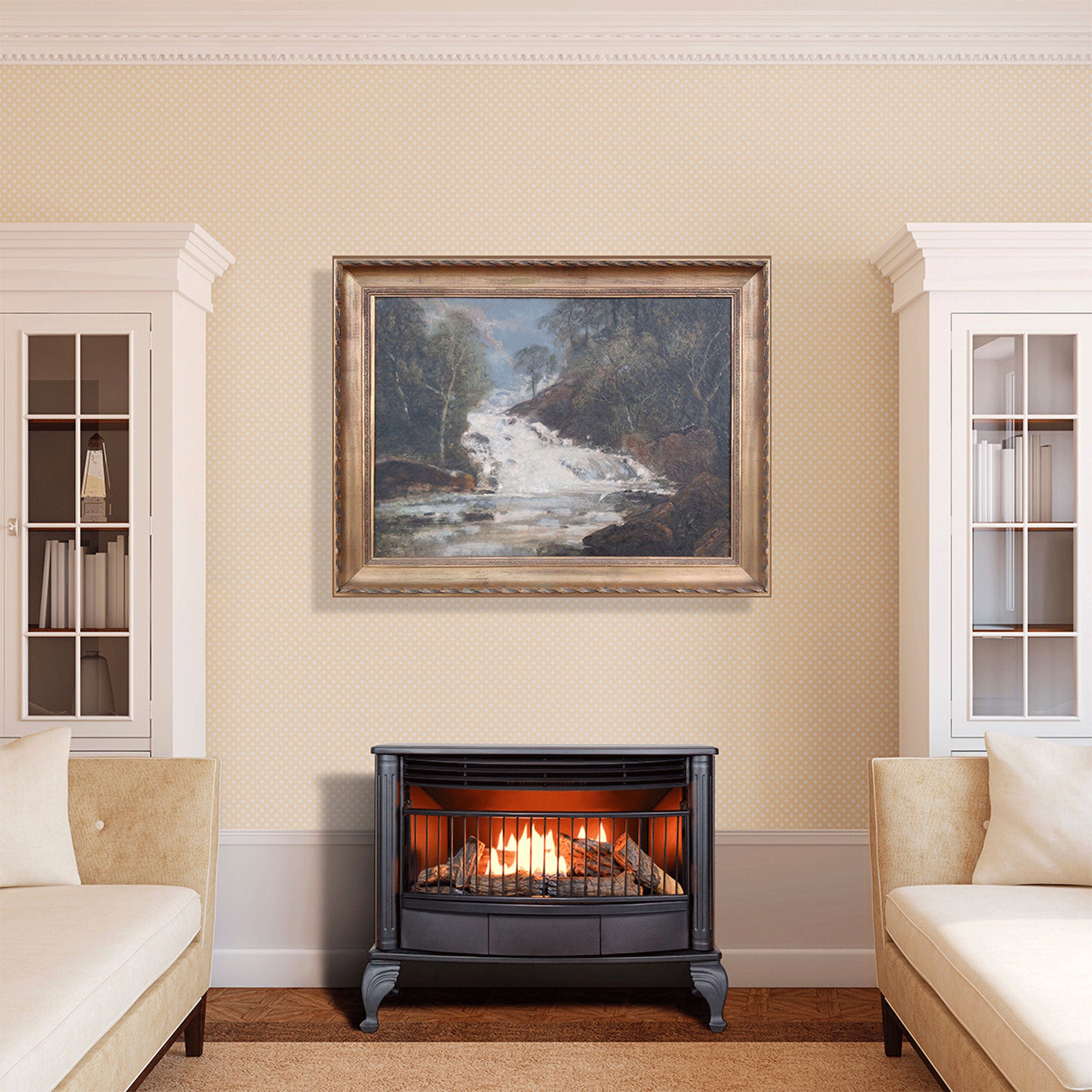 ProCom 25,000 BTU Dual Fuel Ventless Fireplace with Remote Control (Used) - VMInnovations