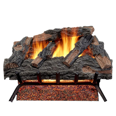 HearthSense 24 Inch Vented Natural Gas Log Set with Match Light, Mountain Oak