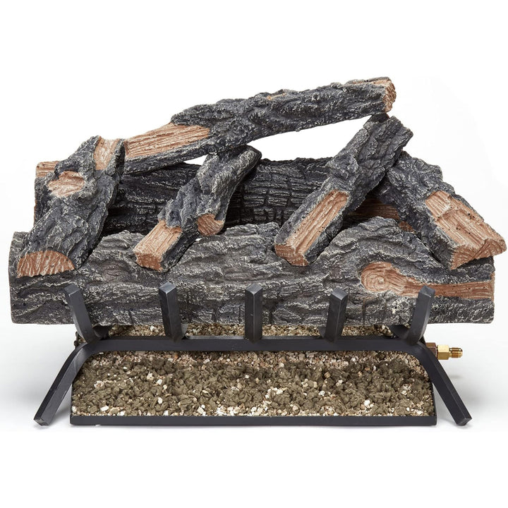 HearthSense 24 Inch Vented Natural Gas Log Set with Match Light, Mountain Oak