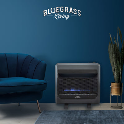 Bluegrass Living Natural Gas Ventless Space Heater with Blower & Feet(For Parts)