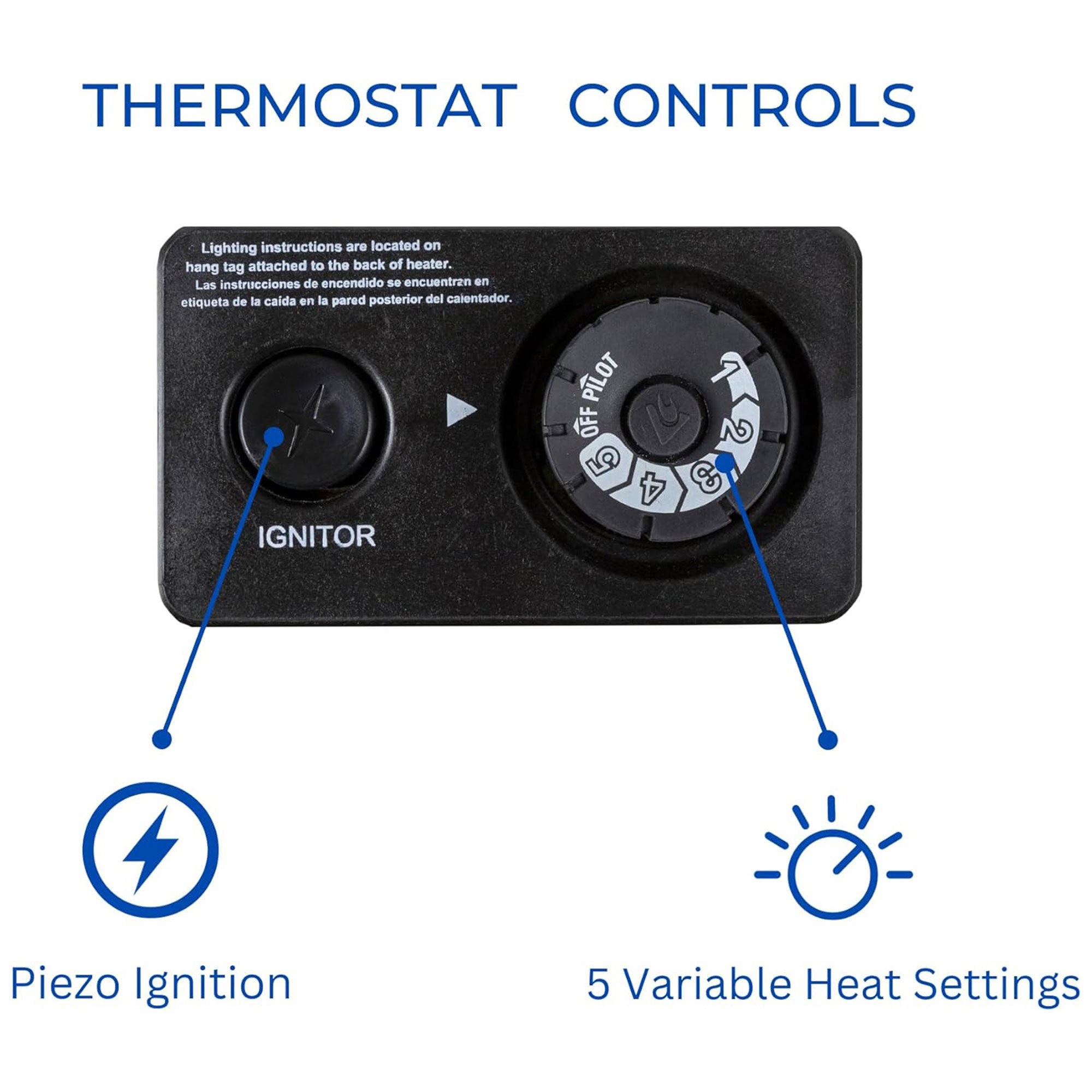 Bluegrass Living 30000BTU Propane Gas Ventless Space Heater with Blower and Feet - VMInnovations