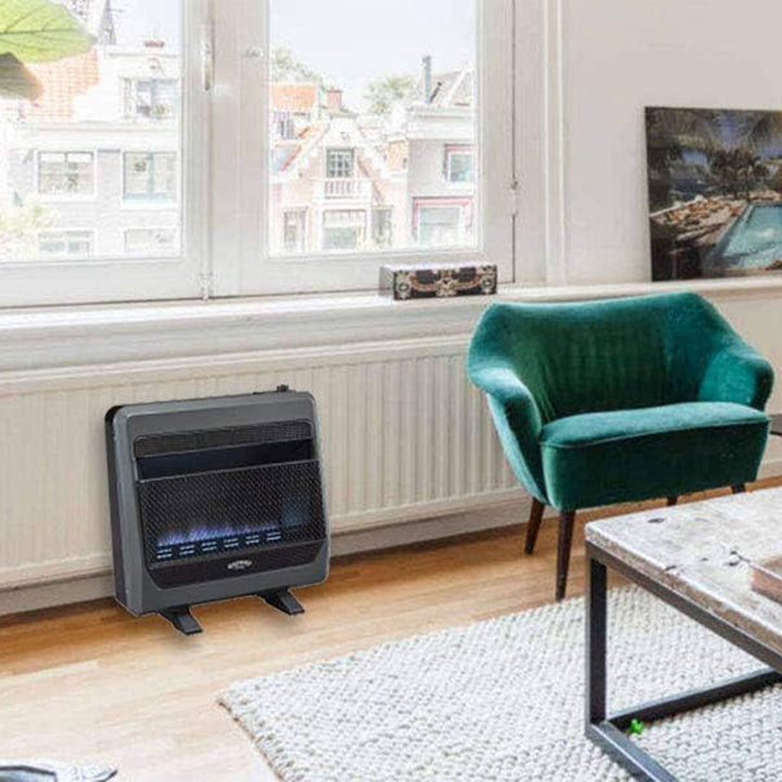 Bluegrass Living 30000BTU Propane Gas Ventless Space Heater with Blower and Feet - VMInnovations