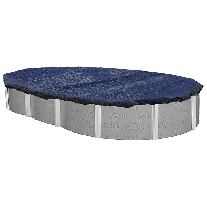 Swimline 18 x 33 Foot Oval Above Ground Heavy Winter Swimming Pool Cover, Blue