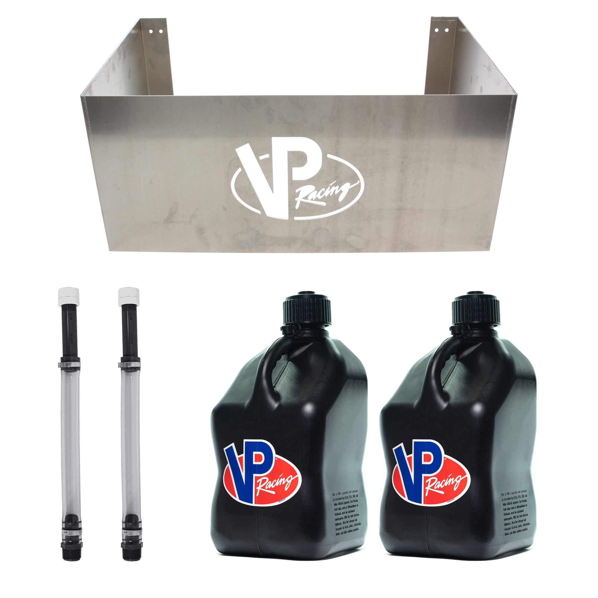 VP Racing Jug Storage Rack with 2 14'' Hose Kit and 2 5.5 Gallon Utility Jug
