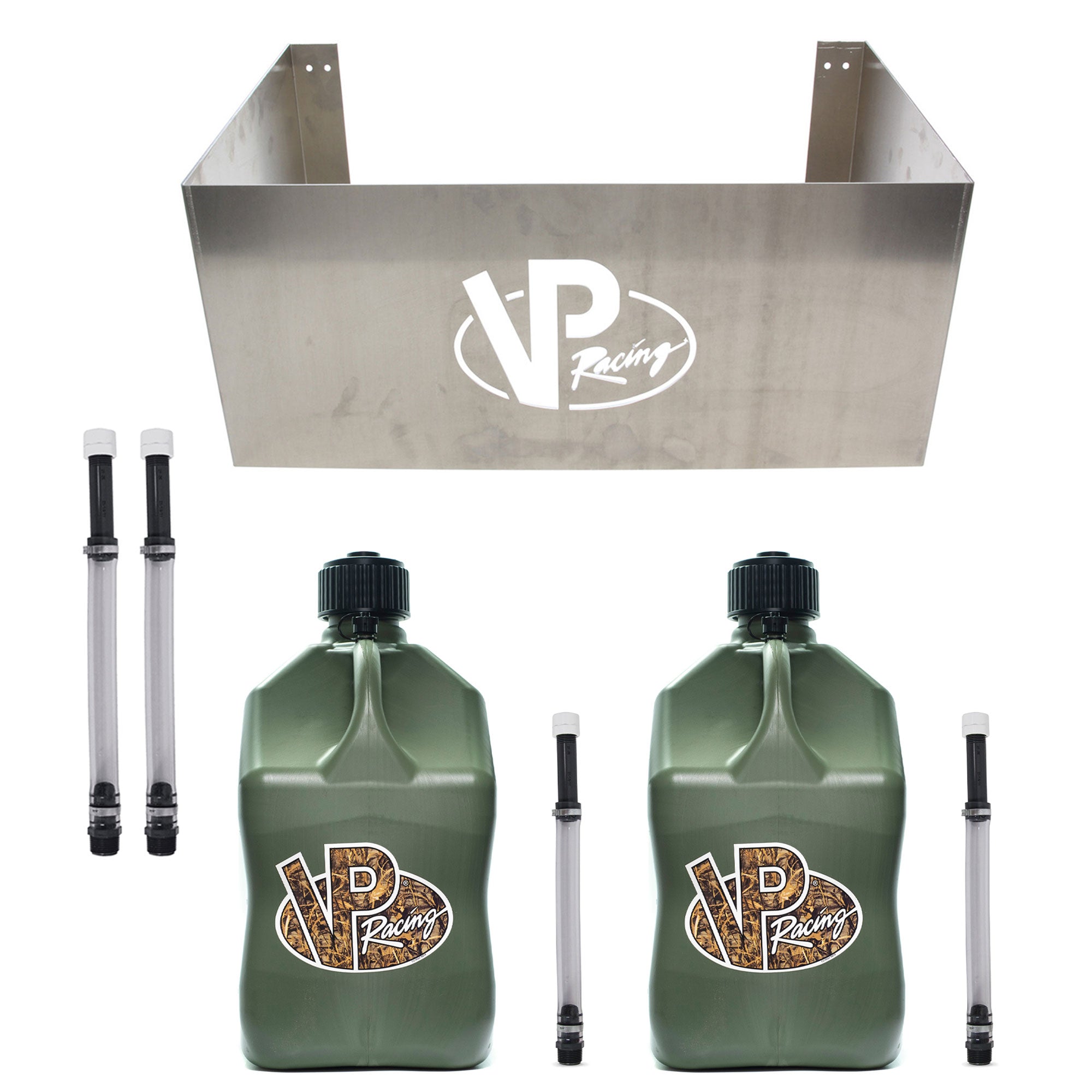 VP Racing Jug Storage Rack with 2 14'' Hose Kit and 2 5.5 Gallon Utility Jug