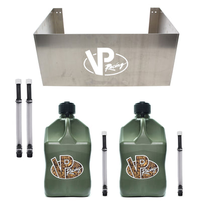 VP Racing Jug Storage Rack with 2 14'' Hose Kit and 2 5.5 Gallon Utility Jug