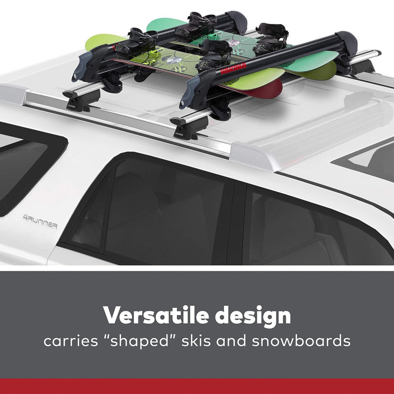 Yakima 6 Ski or 4 Snowboard Universal Mount Travel Roof Rack, Black (Used)