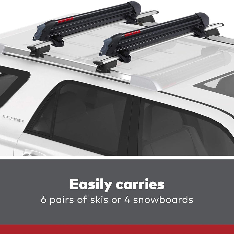 Yakima 6 Ski or 4 Snowboard Universal Mount Travel Roof Rack, Black (Used)