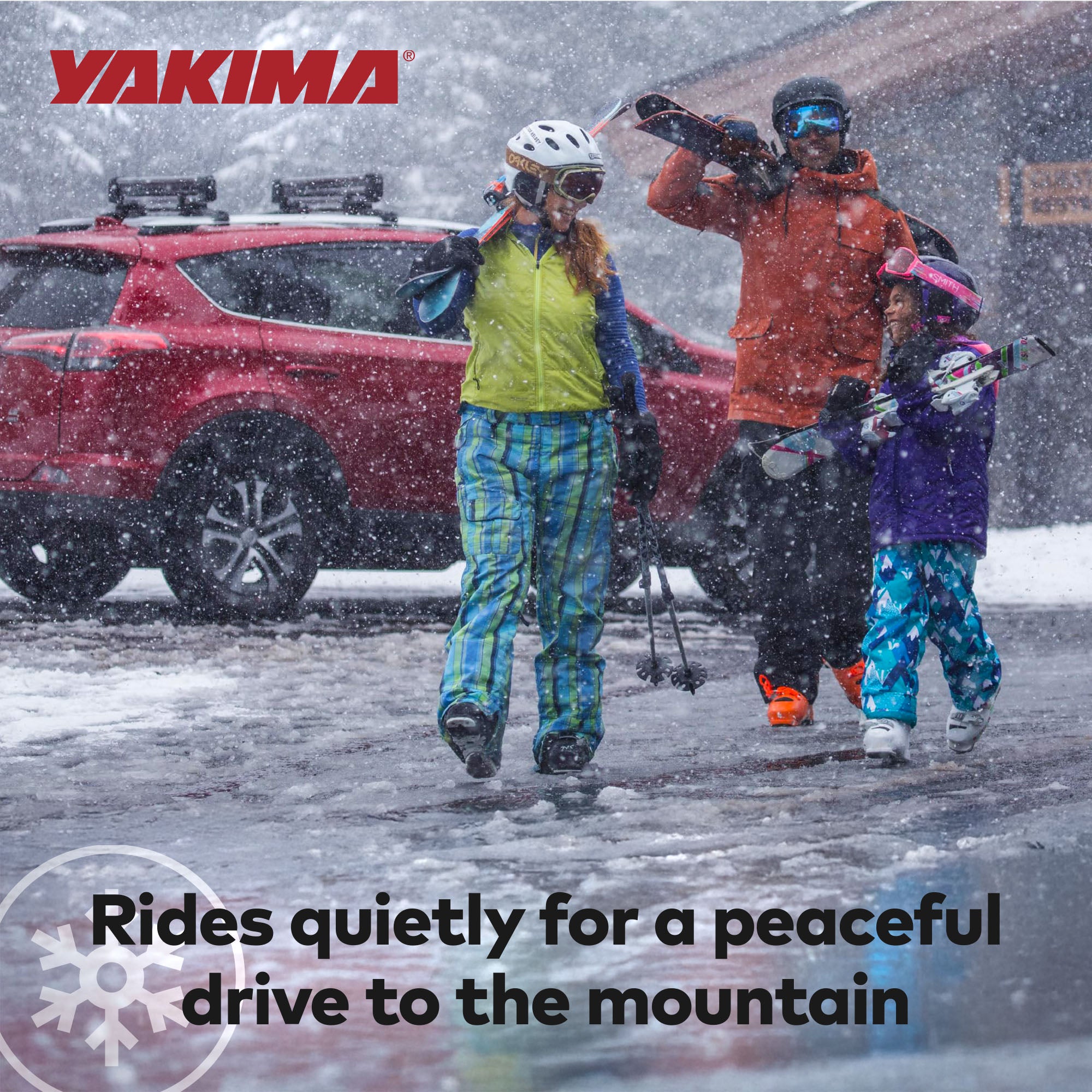 Yakima PowderHound 6 Ski/4 Snowboard Universal Mount Yakima Crossbars(For Parts)