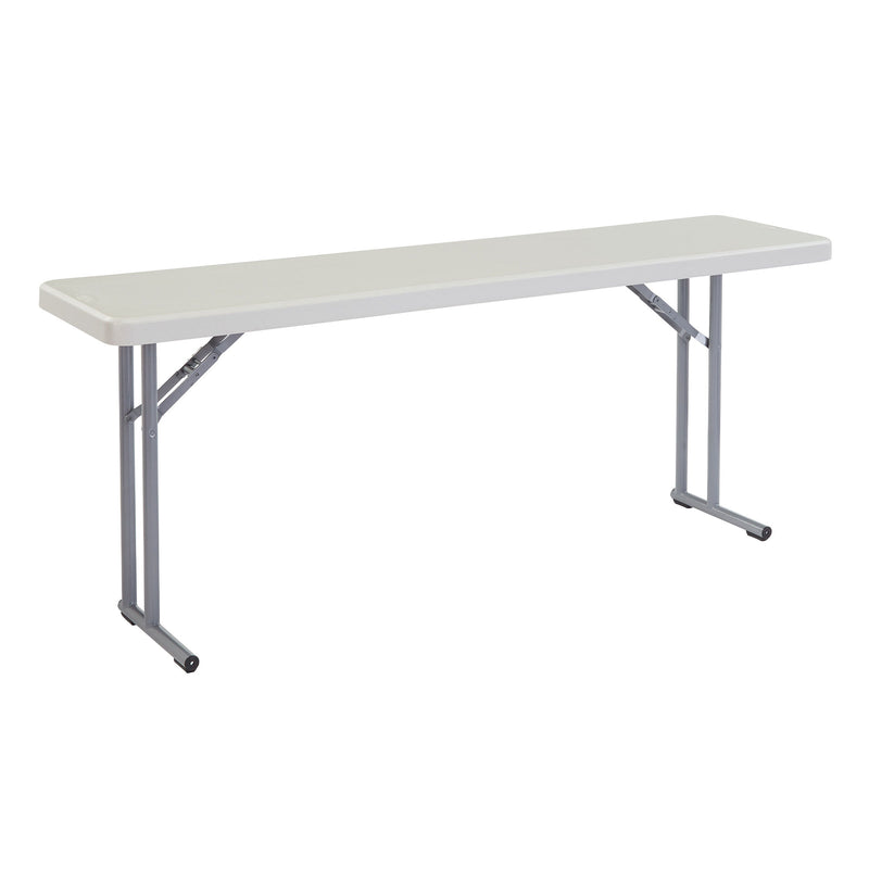 National Public Seating 18 x 72 Inch Seminar Folding Table, Speckled Grey (Used)