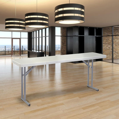 National Public Seating 18 x 72 Inch Seminar Folding Table, Speckled Grey (Used) - VMInnovations