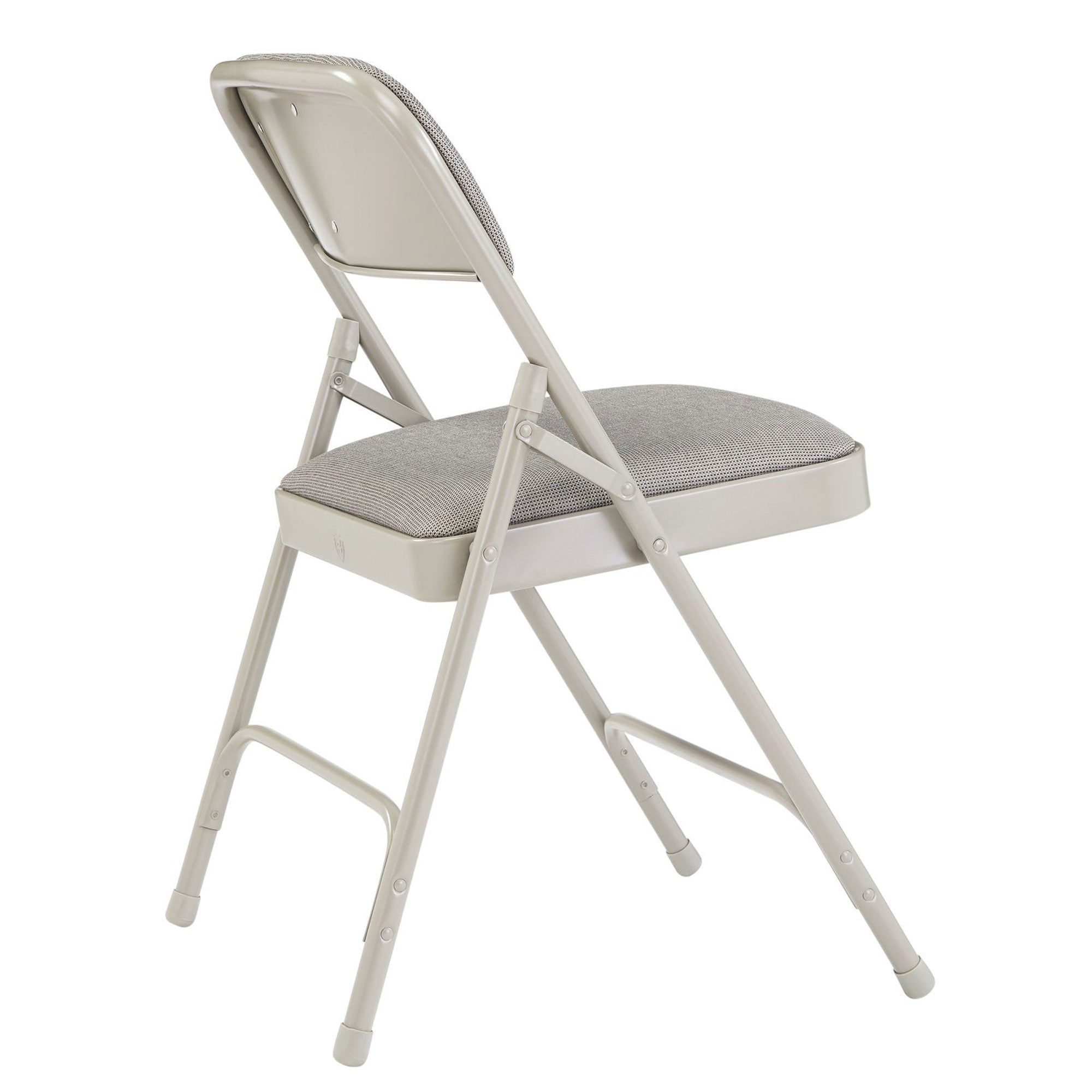 NPS 2200 Series 2" Cushion Fabric Folding Chair, Greystone, 4 Pack (Used) - VMInnovations