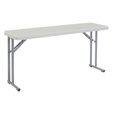National Public Seating 18"x60" Seminar Folding Table, Speckled Grey(For Parts) - VMInnovations