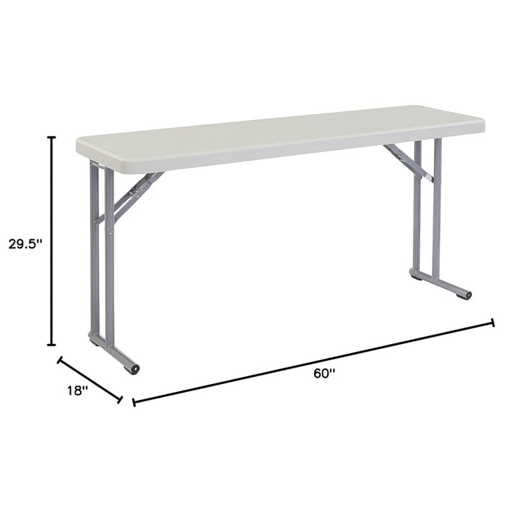 National Public BT1800 18 x 60 Inch Seminar Folding Table, Grey (Open Box) - VMInnovations