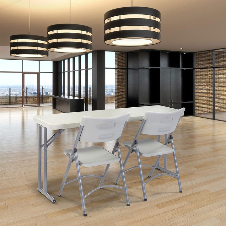 National Public BT1800 18 x 60 Inch Seminar Folding Table, Grey (Open Box) - VMInnovations