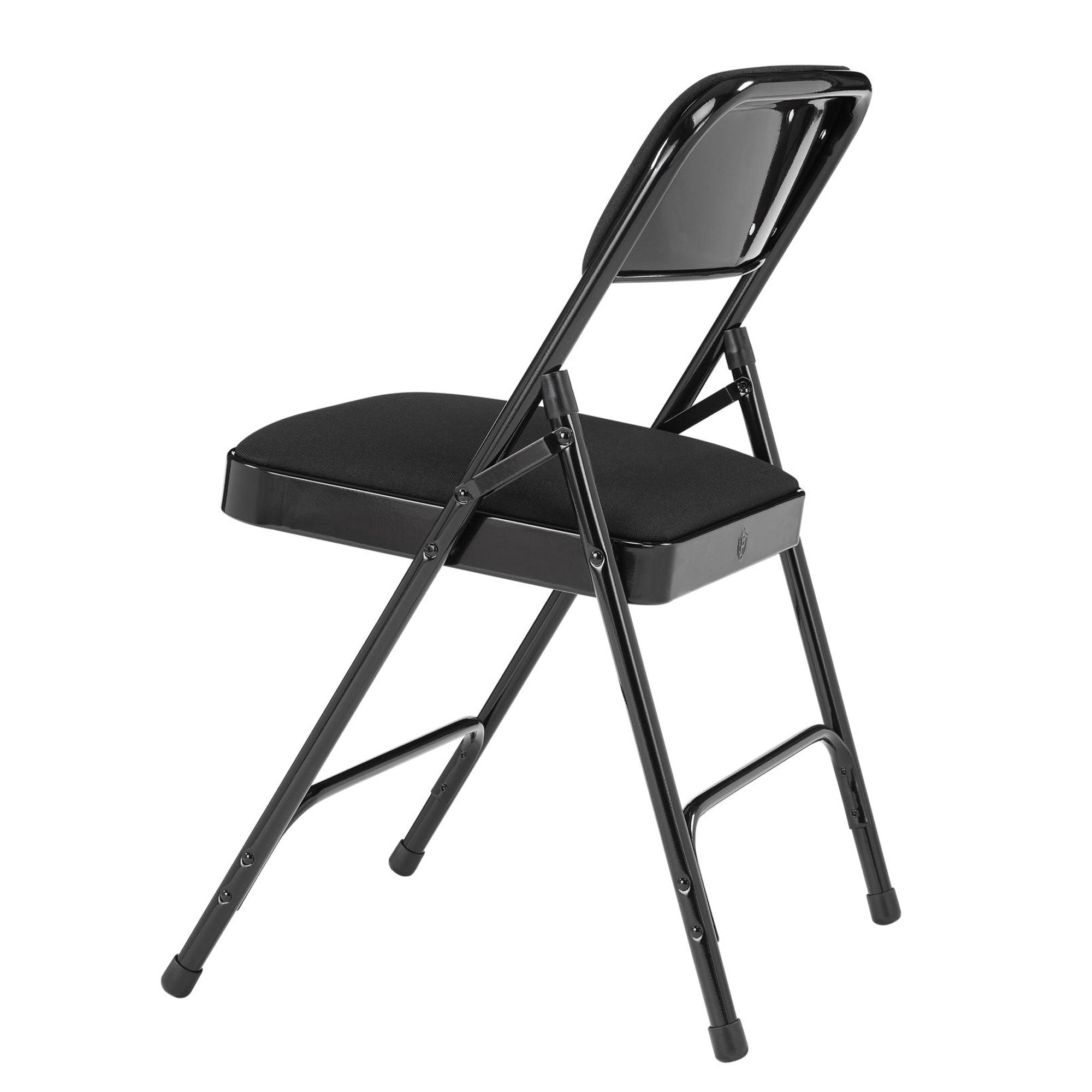 NPS 2200 Series 2" Cushion Fabric Upholstered Folding Chair, Black, 4 Pk(Used) - VMInnovations
