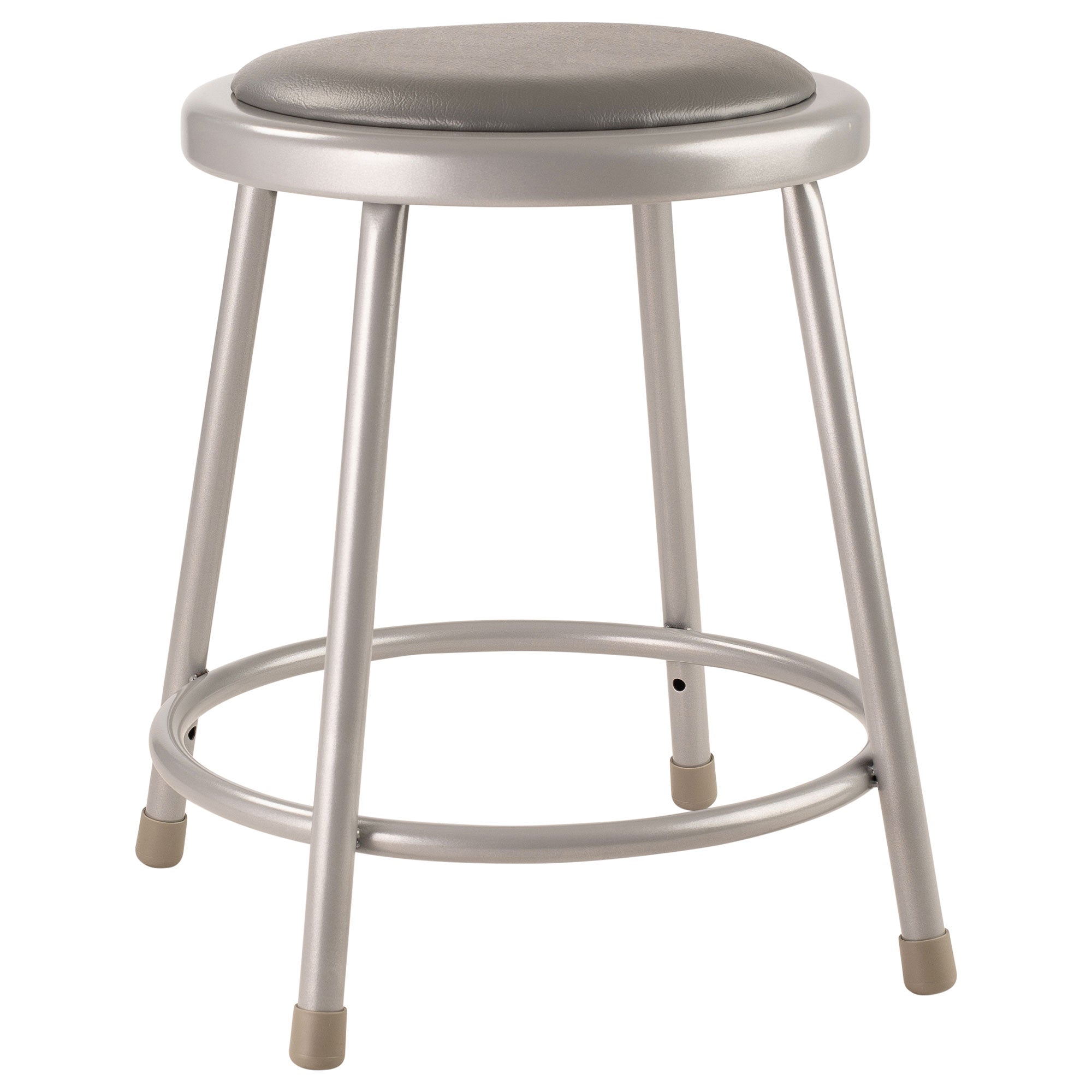 National Public Seating 6400 Series 18" Steel Stool Supports 300lb, Grey (Used) - VMInnovations