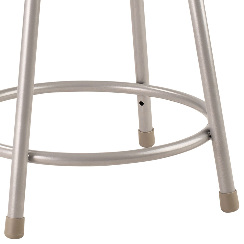 National Public Seating 18" Steel Stool Supports 300Lbs, Grey (Open Box)