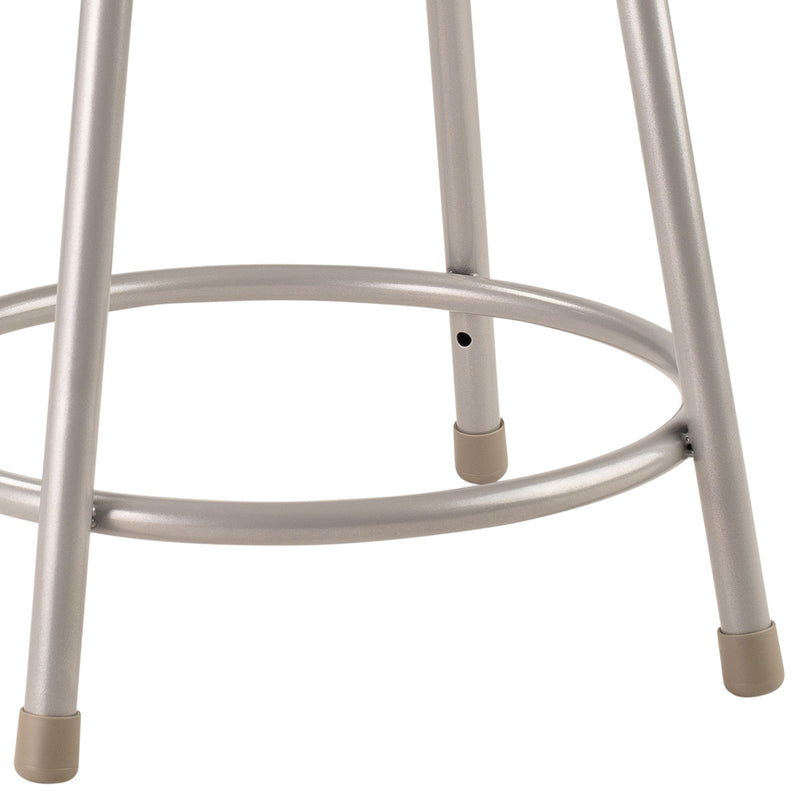 National Public Seating 6400 Series 18" Steel Stool Supports 300lb, Grey (Used)